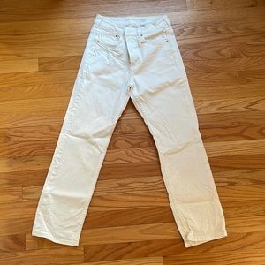 White straight leg H&M jeans high rise